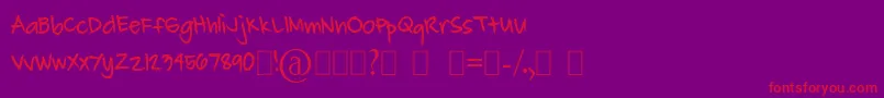 CarlJohn Font – Red Fonts on Purple Background