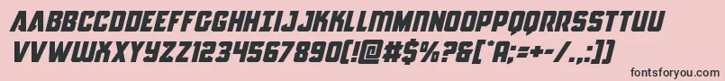 Antillesexpandital Font – Black Fonts on Pink Background