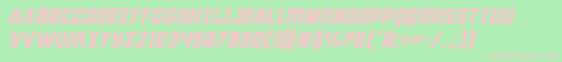 Antillesexpandital Font – Pink Fonts on Green Background