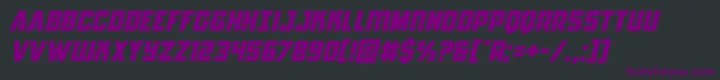 Antillesexpandital Font – Purple Fonts on Black Background