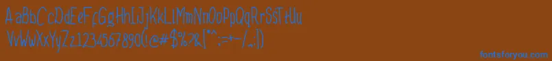 CoolkasHw Font – Blue Fonts on Brown Background