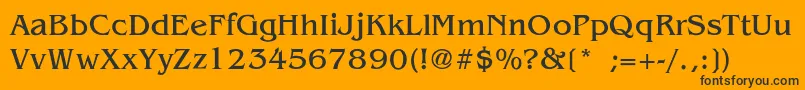 BenguiatLight Font – Black Fonts on Orange Background
