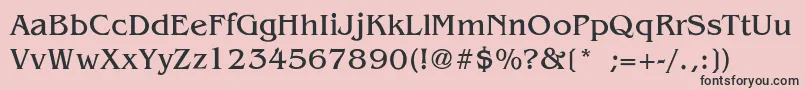 フォントBenguiatLight – ピンクの背景に黒い文字