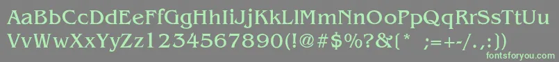 BenguiatLight Font – Green Fonts on Gray Background