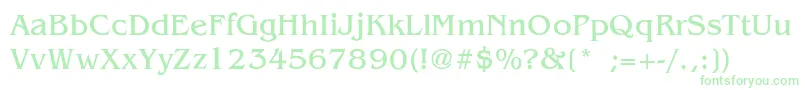 BenguiatLight Font – Green Fonts on White Background