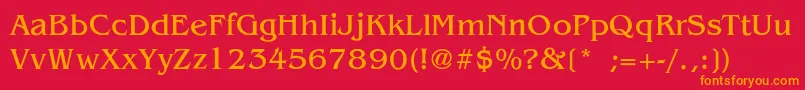 BenguiatLight Font – Orange Fonts on Red Background