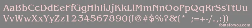 BenguiatLight Font – Pink Fonts on Gray Background