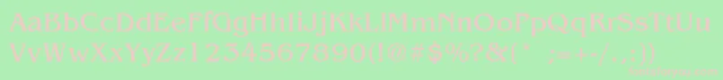 BenguiatLight-fontti – vaaleanpunaiset fontit vihreällä taustalla