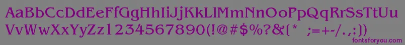 Шрифт BenguiatLight – фиолетовые шрифты на сером фоне