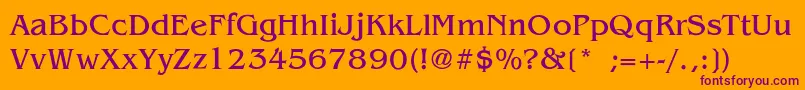 BenguiatLight Font – Purple Fonts on Orange Background