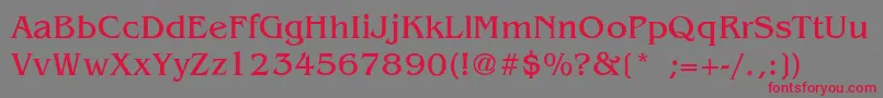 BenguiatLight Font – Red Fonts on Gray Background
