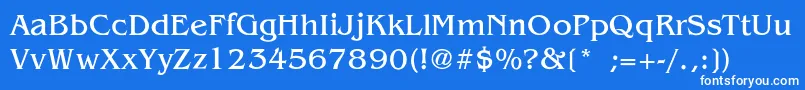 BenguiatLight Font – White Fonts on Blue Background