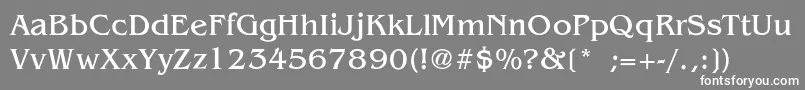 BenguiatLight Font – White Fonts on Gray Background