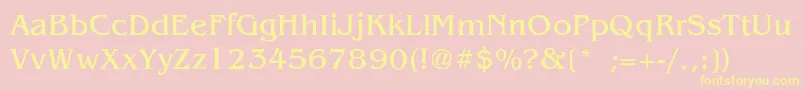BenguiatLight Font – Yellow Fonts on Pink Background