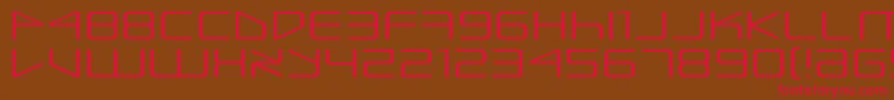 EscapeArtistExtended Font – Red Fonts on Brown Background