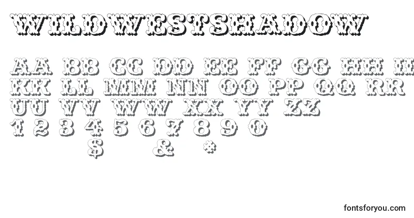 WildWestShadow Font – alphabet, numbers, special characters