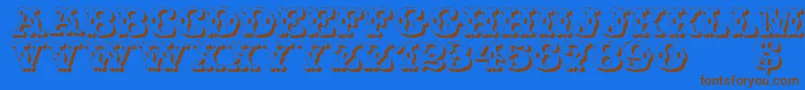 WildWestShadow Font – Brown Fonts on Blue Background