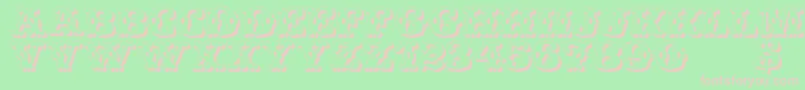 WildWestShadow Font – Pink Fonts on Green Background