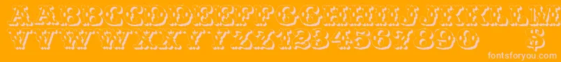 WildWestShadow Font – Pink Fonts on Orange Background