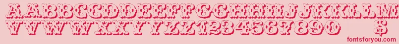 WildWestShadow Font – Red Fonts on Pink Background