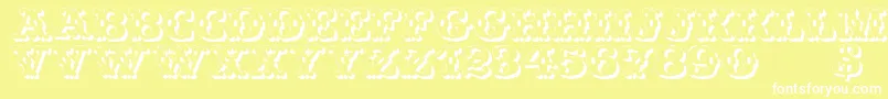 WildWestShadow Font – White Fonts on Yellow Background