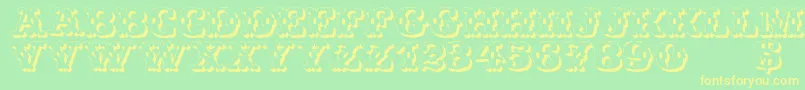 WildWestShadow Font – Yellow Fonts on Green Background