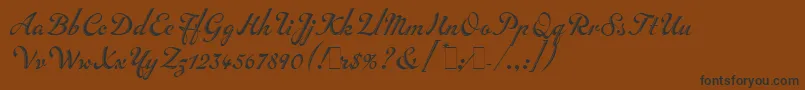 InscriptionLetPlain.1.0-Schriftart – Schwarze Schriften auf braunem Hintergrund