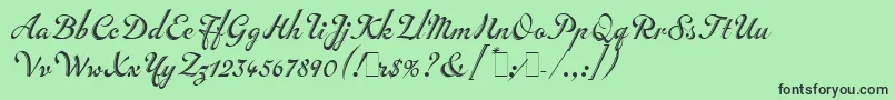InscriptionLetPlain.1.0-Schriftart – Schwarze Schriften auf grünem Hintergrund