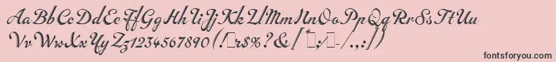 InscriptionLetPlain.1.0 Font – Black Fonts on Pink Background