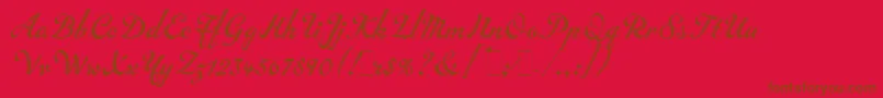 InscriptionLetPlain.1.0 Font – Brown Fonts on Red Background