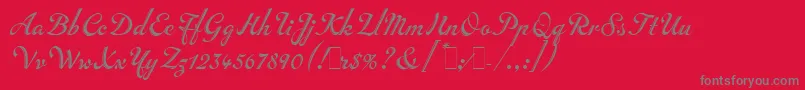 InscriptionLetPlain.1.0 Font – Gray Fonts on Red Background