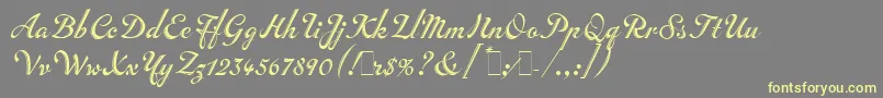 Подробнее о шрифте InscriptionLetPlain.1.0 Шрифт InscriptionLetPlain.1.0 – жёлтые шрифты на сером фоне