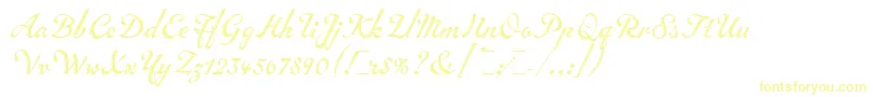 Шрифт InscriptionLetPlain.1.0 – жёлтые шрифты