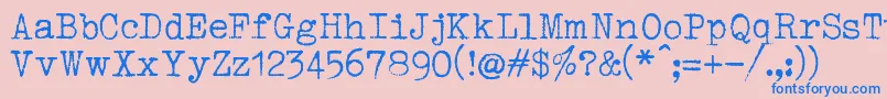 1952Rheinmetall Font – Blue Fonts on Pink Background