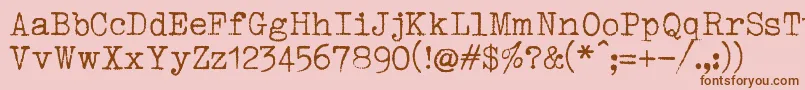 1952Rheinmetall Font – Brown Fonts on Pink Background