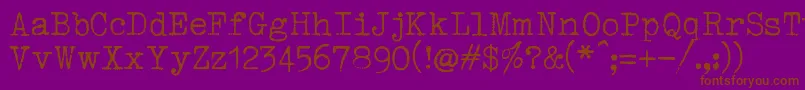 1952Rheinmetall-Schriftart – Braune Schriften auf violettem Hintergrund