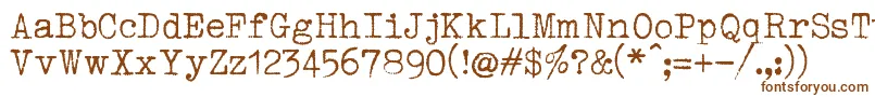 1952Rheinmetall Font – Brown Fonts on White Background