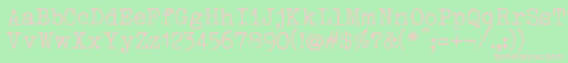 1952Rheinmetall Font – Pink Fonts on Green Background