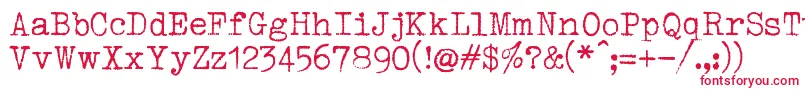 1952Rheinmetall Font – Red Fonts on White Background