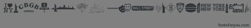 NewYorkNewYork2 Font – Black Fonts on Gray Background