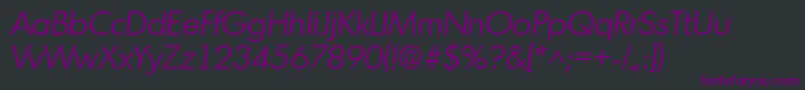 MontreallhItalic Font – Purple Fonts on Black Background