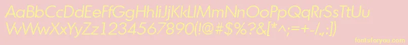 MontreallhItalic Font – Yellow Fonts on Pink Background