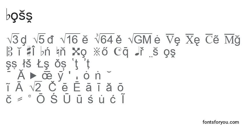 Schriftart Most – Alphabet, Zahlen, spezielle Symbole