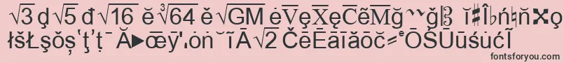 フォントMost – ピンクの背景に黒い文字