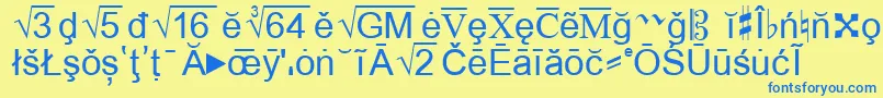 Most Font – Blue Fonts on Yellow Background