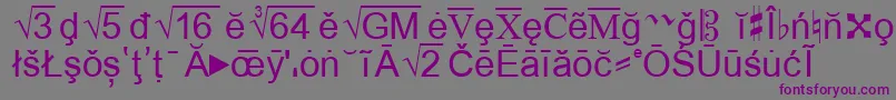 Шрифт Most – фиолетовые шрифты на сером фоне