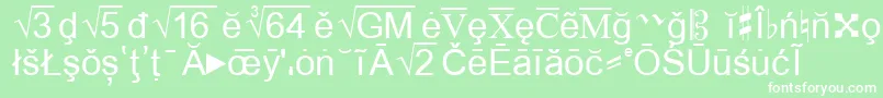 フォントMost – 緑の背景に白い文字