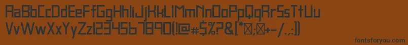 フォントBlankBold – 黒い文字が茶色の背景にあります