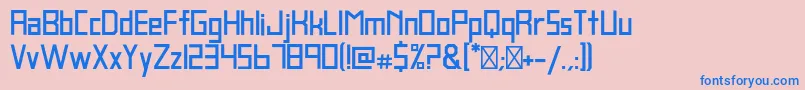 BlankBold Font – Blue Fonts on Pink Background