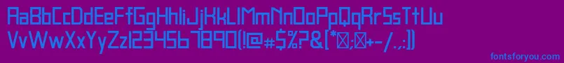 Шрифт BlankBold – синие шрифты на фиолетовом фоне